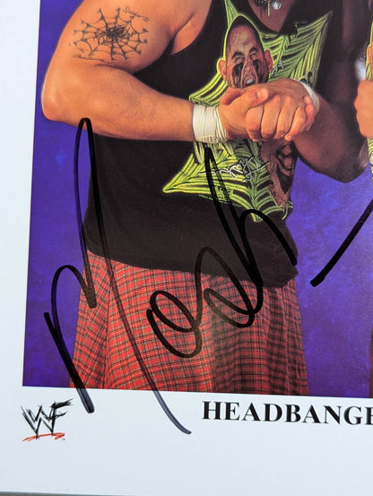 The Headbangers hand signed autograph  WWF Official Pro-Photo 