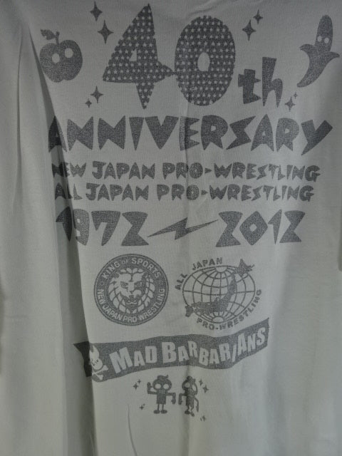 新日本プロレス＆全日本プロレス×MAD BARBARIANS  創立40周年記念 Tシャツ