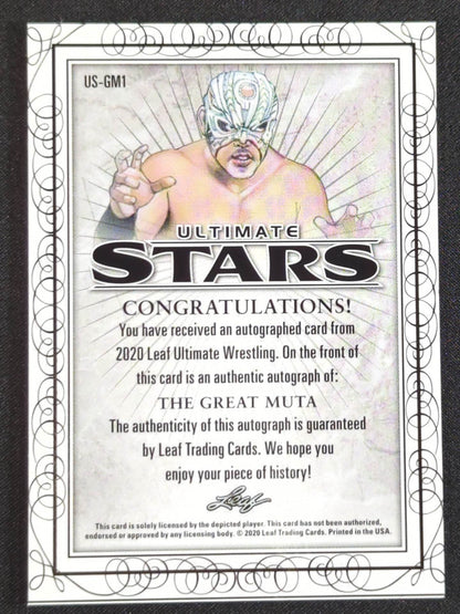 ★2020 Leaf Ultimate Wrestling★ Great Muta Official autographed card 