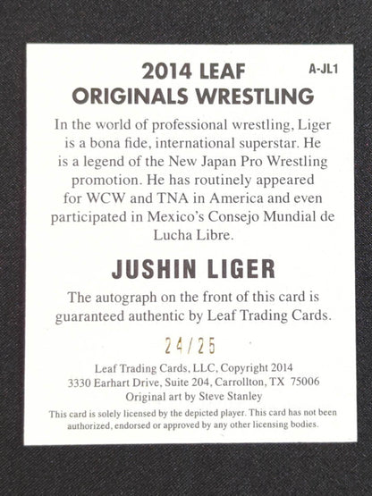 ★2014 LEAF ORIGINALS Wrestling ★ Jushin Thunder Liger  Official Autographed Card