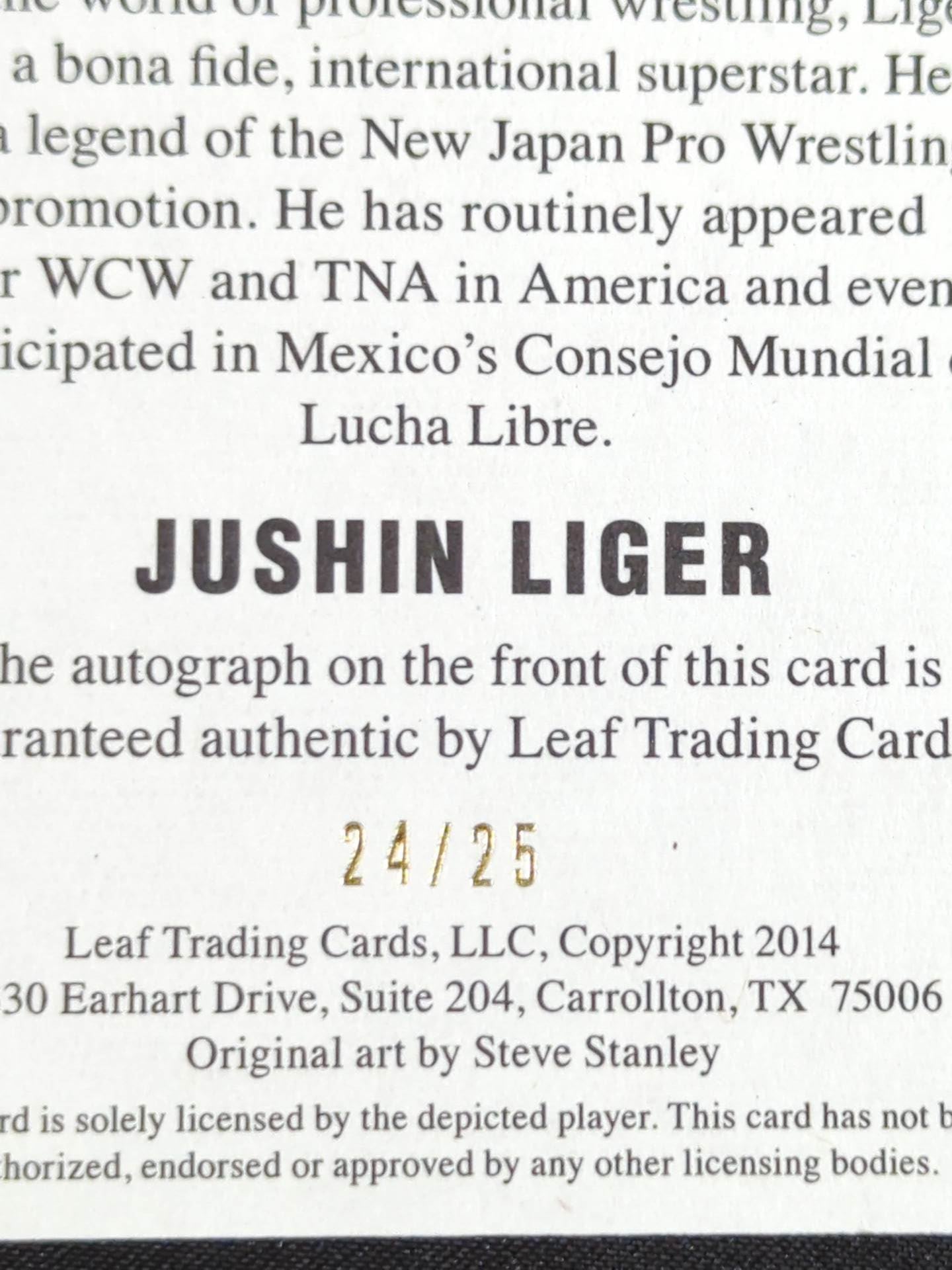 ★2014 LEAF ORIGINALS Wrestling ★ Jushin Thunder Liger  Official Autographed Card