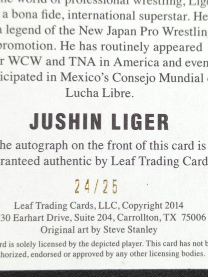 ★2014 LEAF ORIGINALS Wrestling ★ Jushin Thunder Liger  Official Autographed Card
