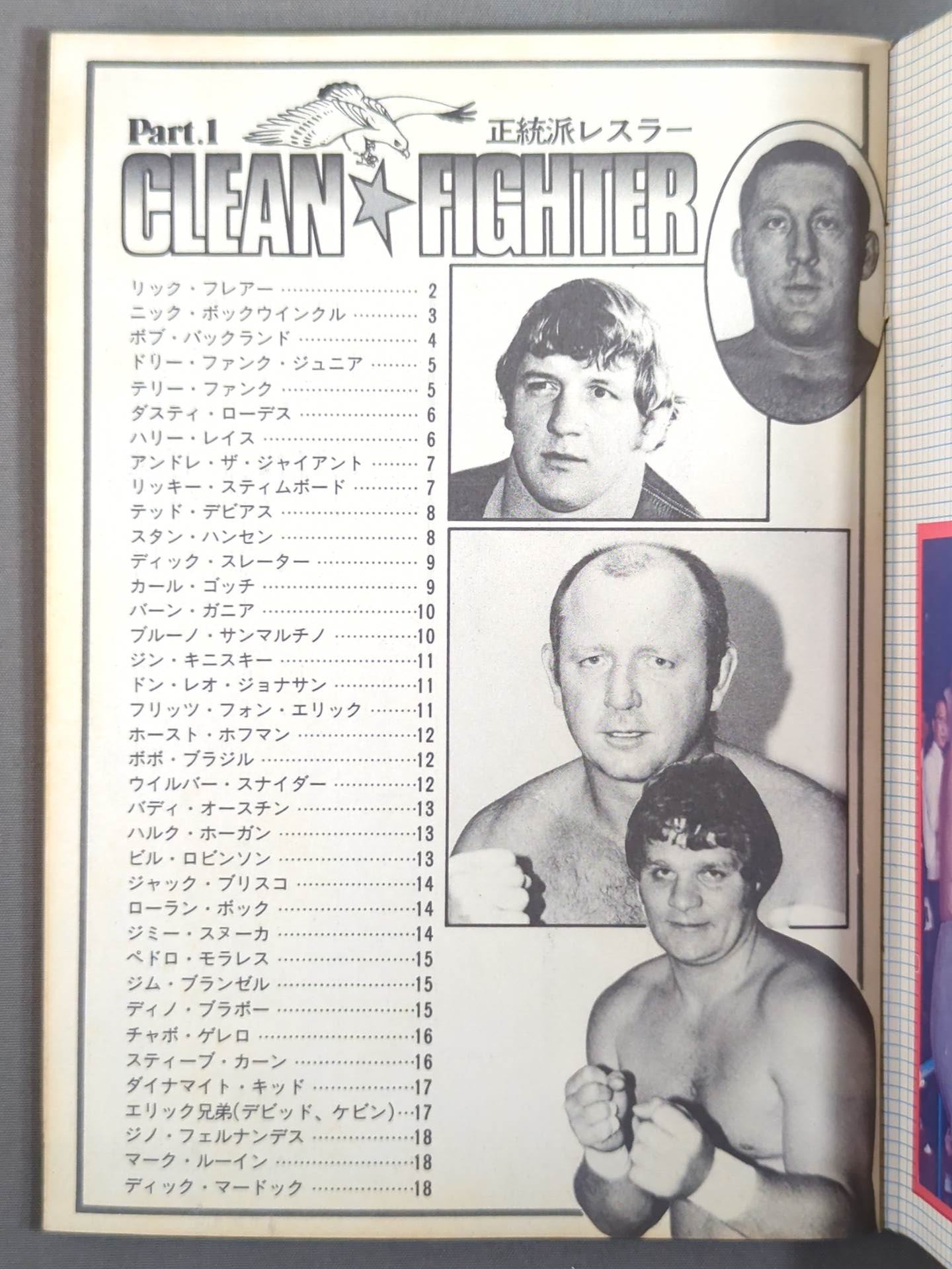 82 Edition Wrestler Directory / BEST FIGHTERS
