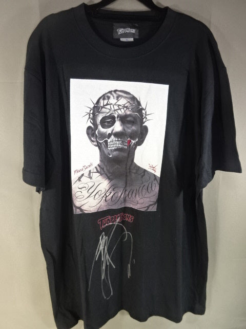【直筆サイン入り】鈴木みのる×TWOPLATOONS コラボレーション Tシャツ①(ブラック)