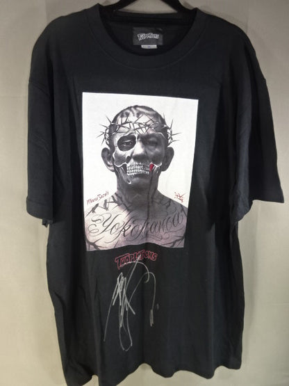 【直筆サイン入り】鈴木みのる×TWOPLATOONS コラボレーション Tシャツ①(ブラック)