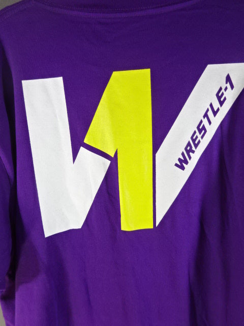【武藤敬司 直筆サイン入り】WRESTLE-1 Tシャツ①(パープル)