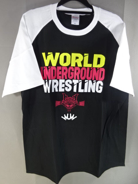 WORLD UNDERGROUND Wrestling  Official Raglan T-shirt