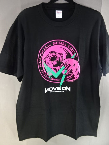 Move On 三原一晃 プロレスリング Tシャツ①(ブラック)