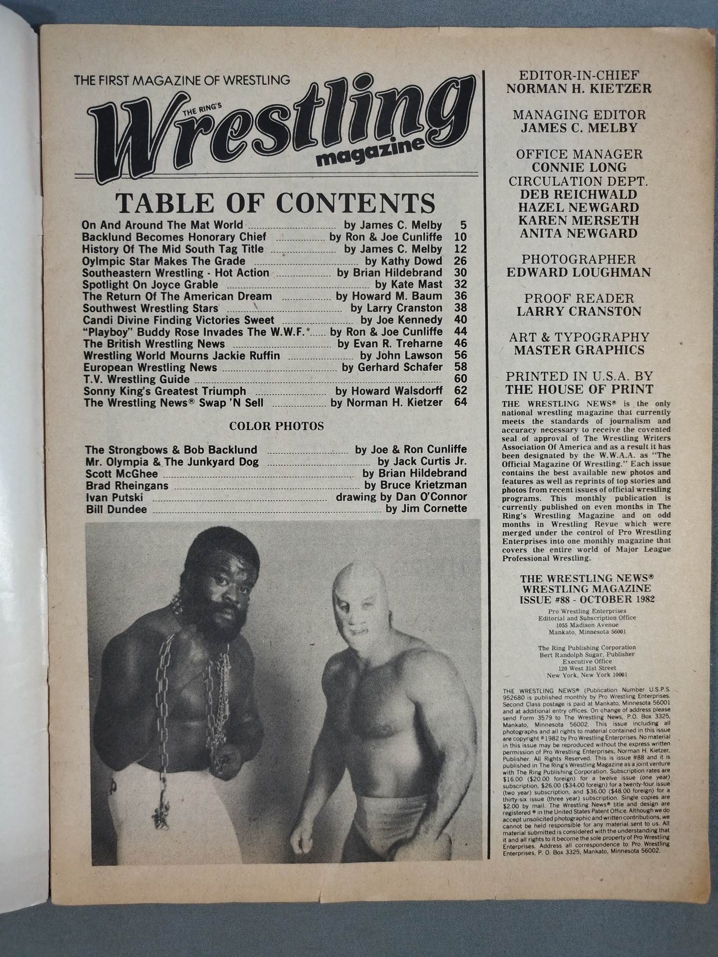 Wrestling magazine(The RING’S) 1982年10月号