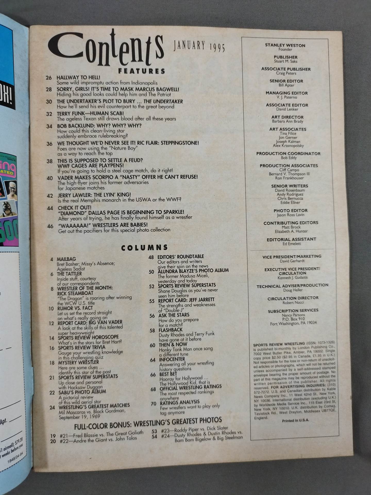 SPORTS REVIEW Wrestling 1995年1月号