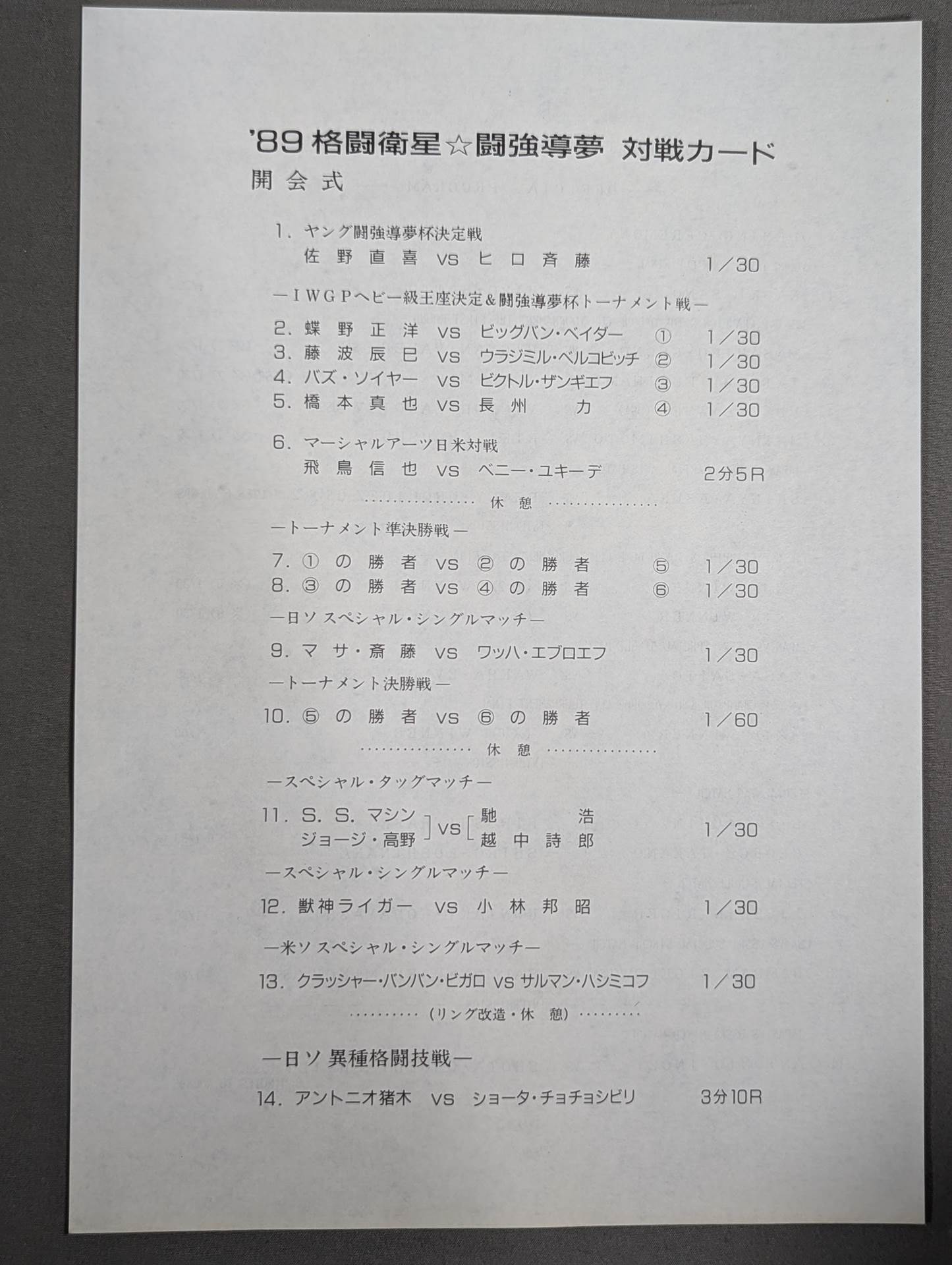 ★ Pro Wrestling's First Dome Box Office ★ 89 Fighting Satellite Fighting Dream Pro Lympics Part 1