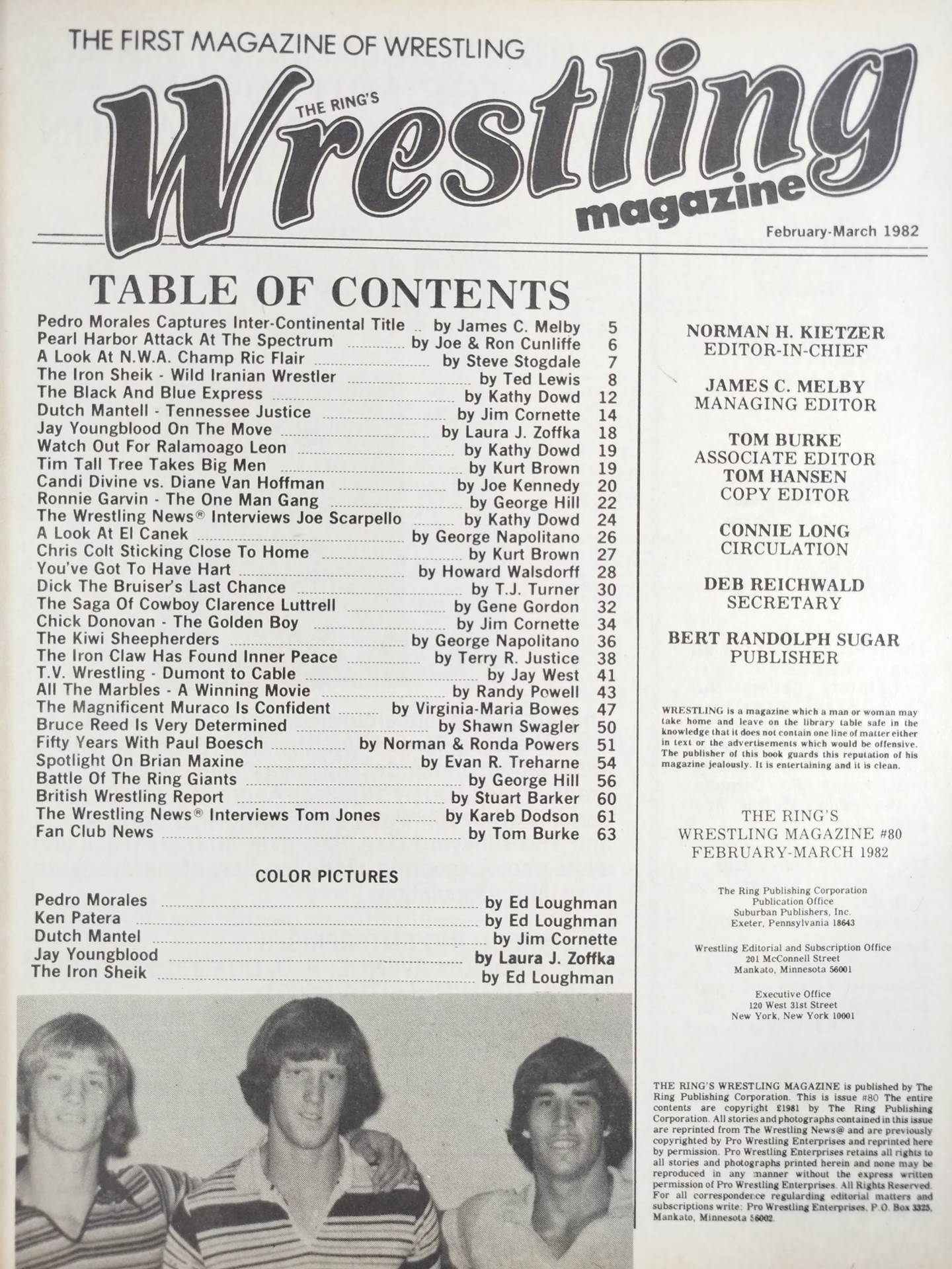 Wrestling magazine(The RING’S) 1982年3月号