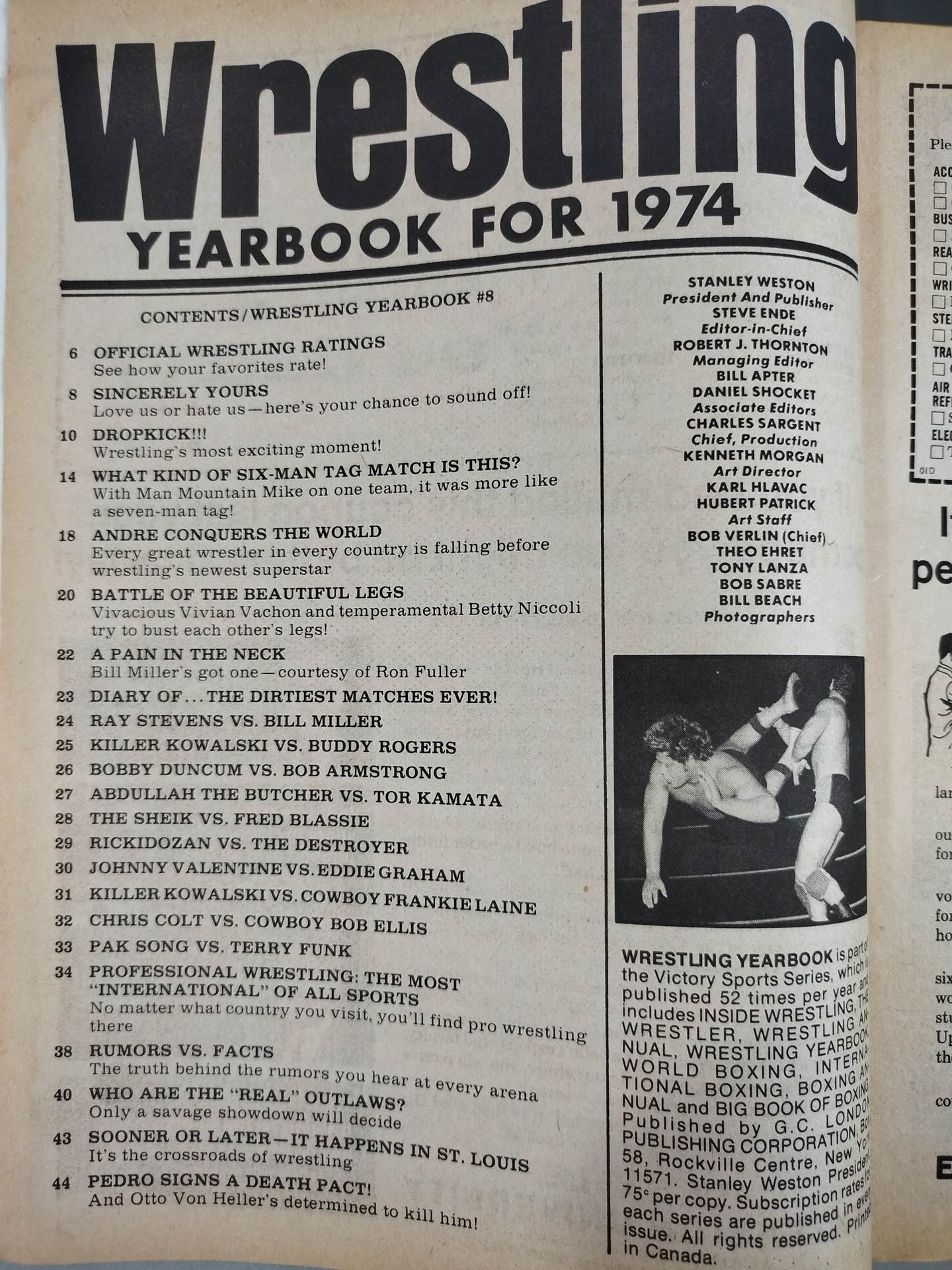 Wrestling 1974 YEARBOOK ＃8