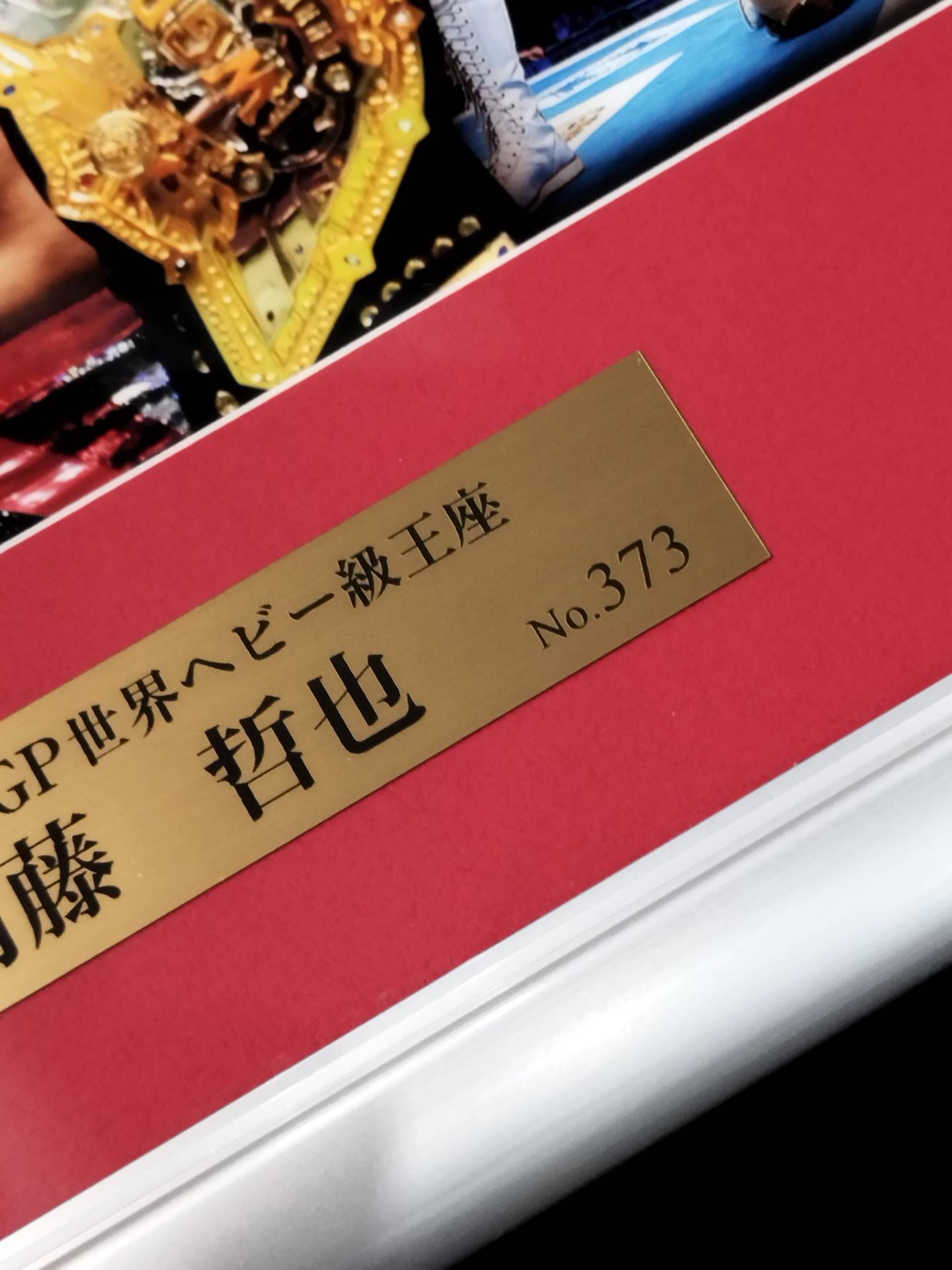 内藤哲也 第8代IWGP世界ヘビー級王座 直筆サイン入りフォト