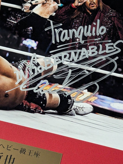 ★Forbidden Door★ Tetsuya Naito 10th IWGP World Heavyweight Title hand signed autograph photo frame