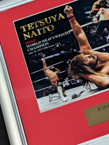 ★Forbidden Door★ Tetsuya Naito 10th IWGP World Heavyweight Title hand signed autograph photo frame