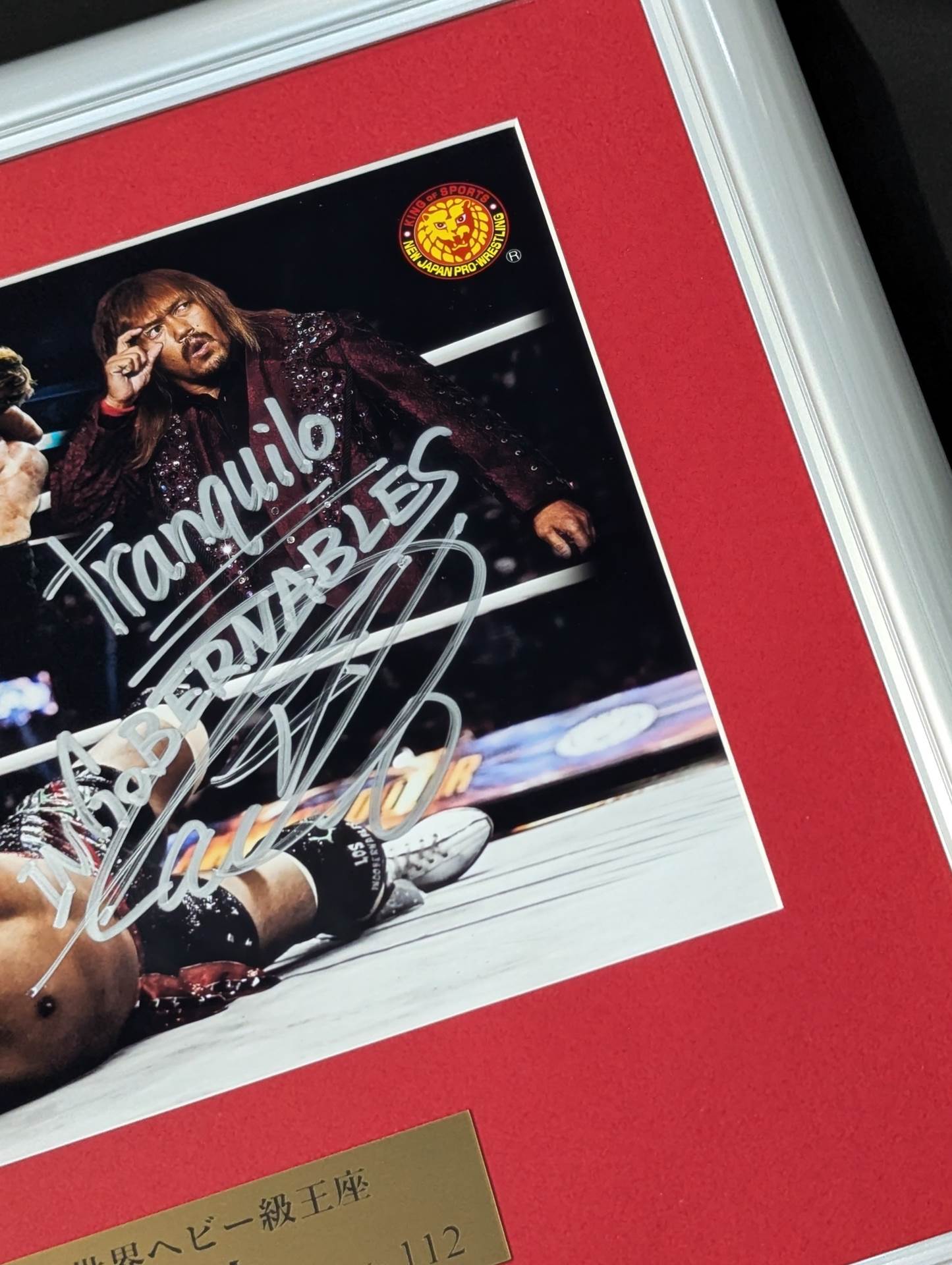 ★Forbidden Door★ Tetsuya Naito 10th IWGP World Heavyweight Title hand signed autograph photo frame