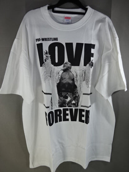 武藤敬司 プロレスLOVE FOREVER Tシャツ①(ホワイト)