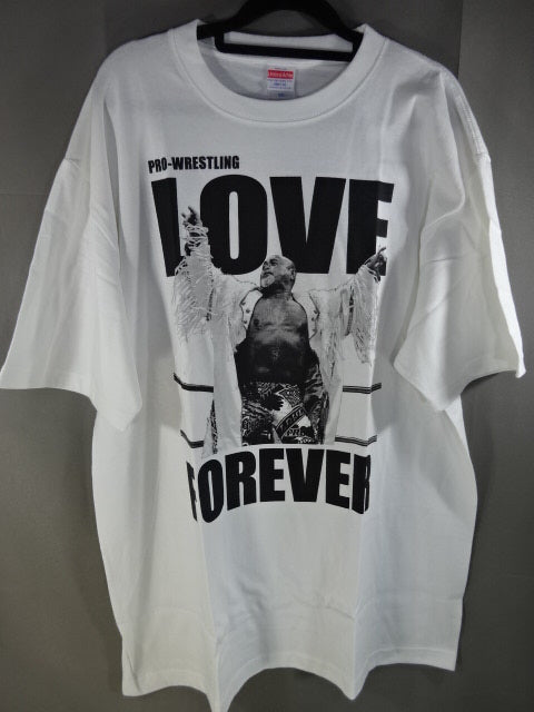 武藤敬司 プロレスLOVE FOREVER Tシャツ①(ホワイト)