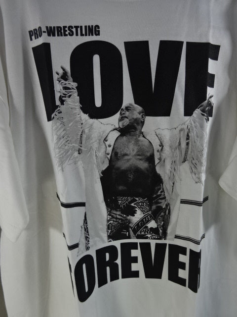 武藤敬司 プロレスLOVE FOREVER Tシャツ①(ホワイト)