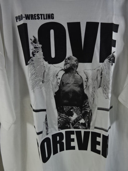武藤敬司 プロレスLOVE FOREVER Tシャツ①(ホワイト)