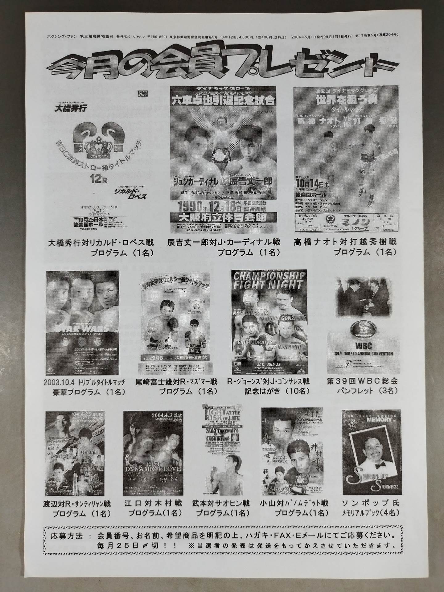 RINGJAPAN ボクシング・ファン 2004年5月号