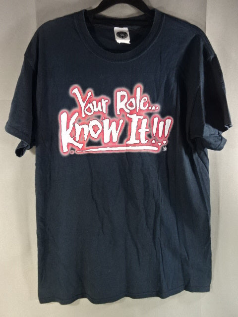 The Rock Your Role... Know It!!!  T-shirt (1) (WWE / Gray)