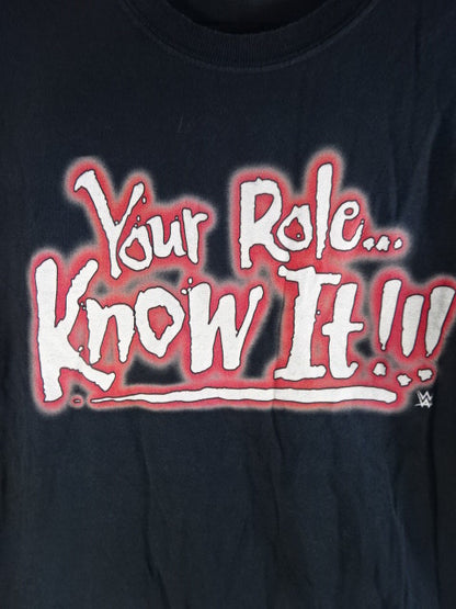 The Rock Your Role... Know It!!!  T-shirt (1) (WWE / Gray)