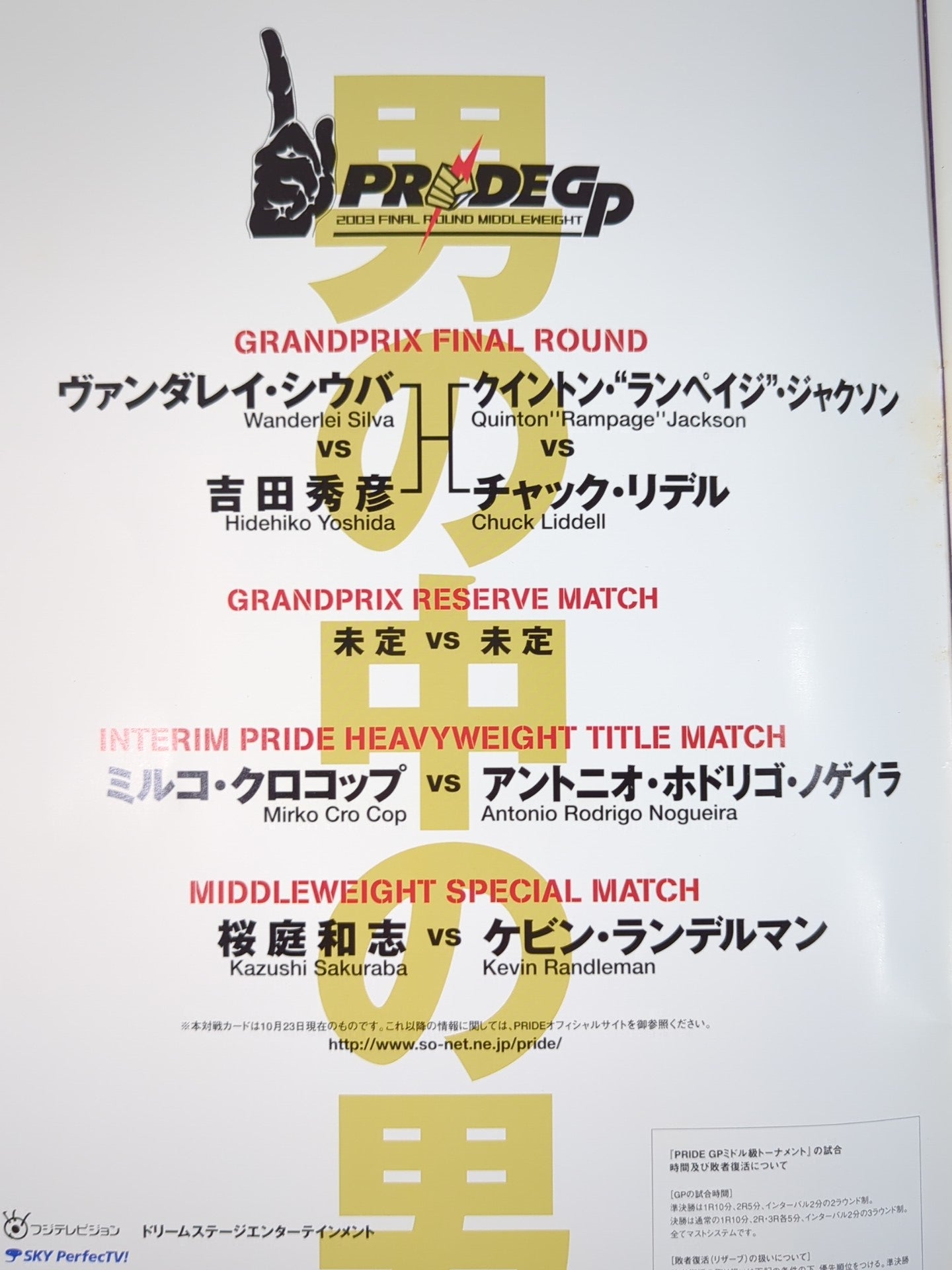PRIDE GP 2003 FINAL ROUND