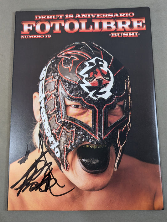 【BUSHI  hand signed autograph 】FOTOLIBRE de Mascara Numero.79