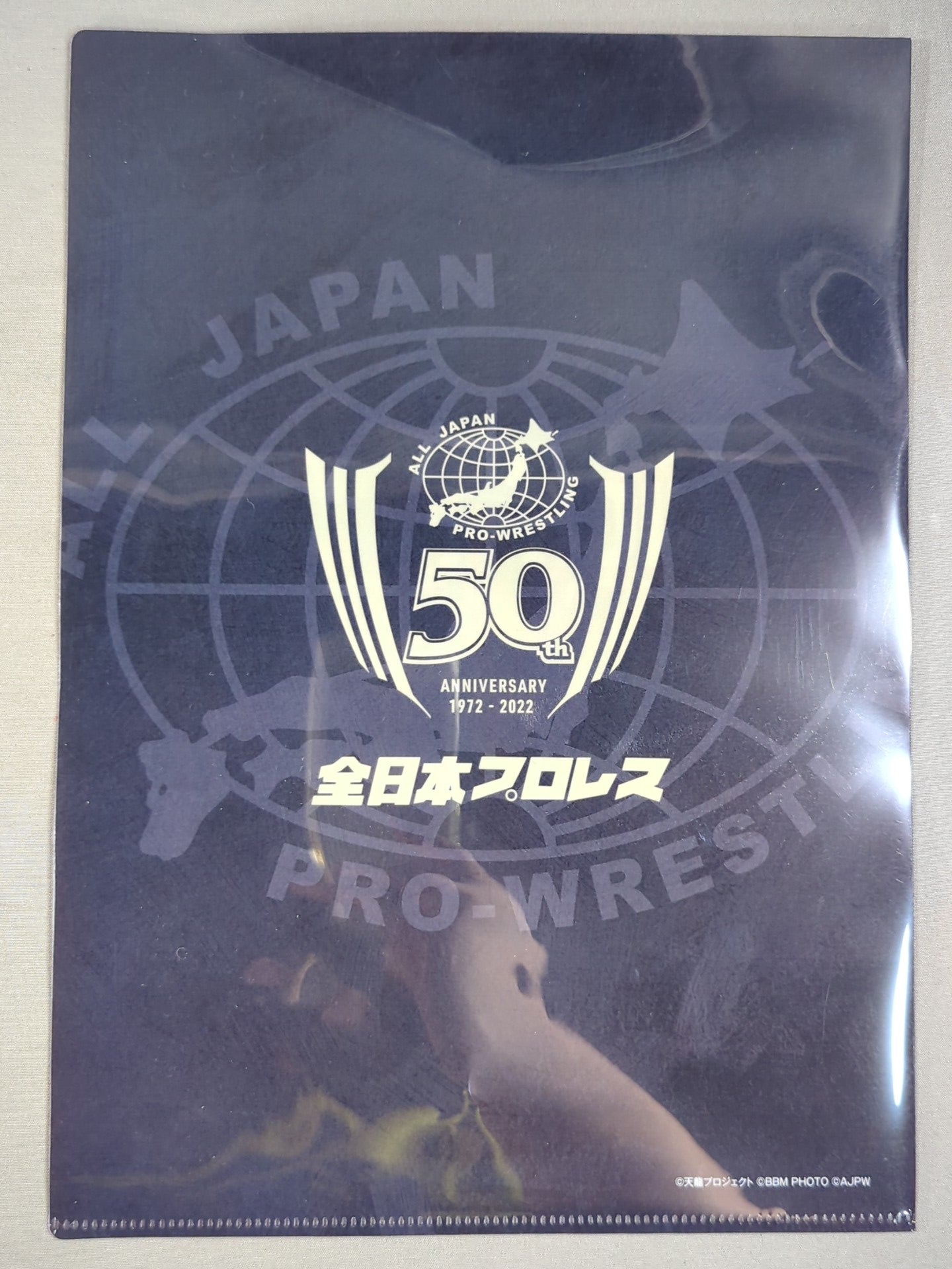 Tenryu Genichiro  All Japan Pro Wrestling 50th Anniversary plastic file folder & Sticker Sets