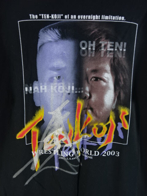 【天山広吉 直筆サイン入り】天山広吉＆小島聡 NAH KOJI...OH TEN!(WRESTLING WORLD 2003) ピクチャー Tシャツ