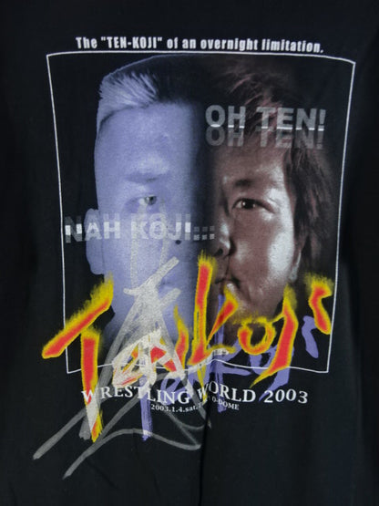 【天山広吉 直筆サイン入り】天山広吉＆小島聡 NAH KOJI...OH TEN!(WRESTLING WORLD 2003) ピクチャー Tシャツ