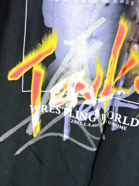 【天山広吉 直筆サイン入り】天山広吉＆小島聡 NAH KOJI...OH TEN!(WRESTLING WORLD 2003) ピクチャー Tシャツ