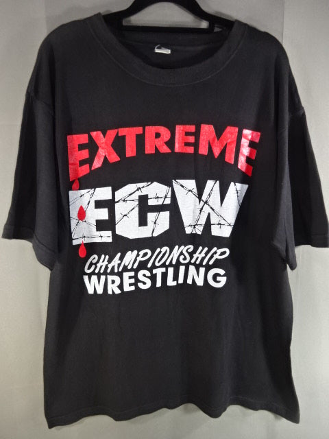 ECW  ロゴ Tシャツ③(ブラック)
