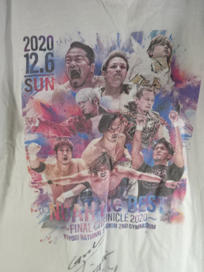 【潮崎豪 直筆サイン入り】NOAH the BEST ～FINAL CHRONICLE 2020～ Tシャツ