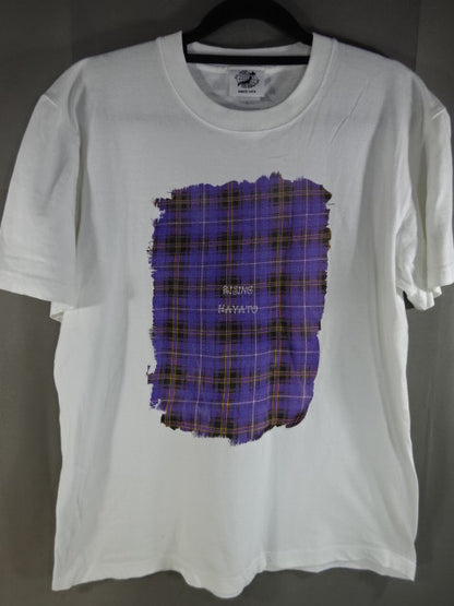 【直筆サイン入り】ライジングHAYATO Checked Tシャツ①(ホワイト)