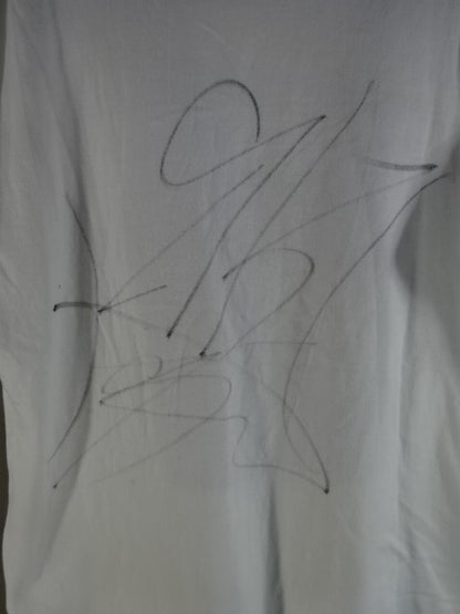 【直筆サイン入り】ライジングHAYATO Checked Tシャツ①(ホワイト)