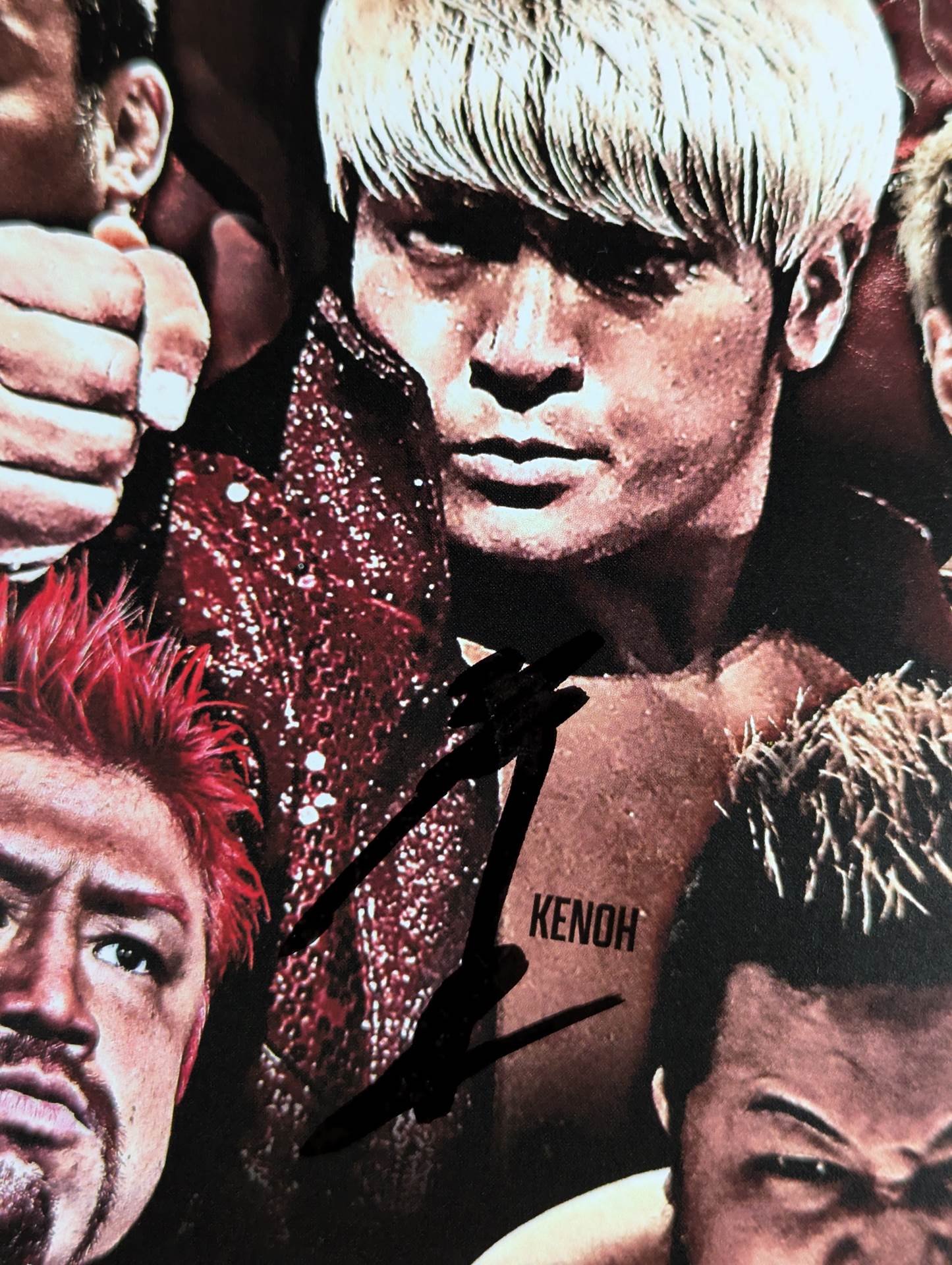 [7 fighters hand signed autograph 】King Kong Pro-Photo  (A-3)