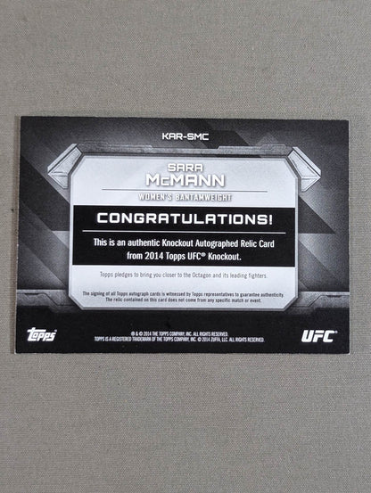 2014 UFC topps サラ・マクマン 公式サイン＆レリックカード
