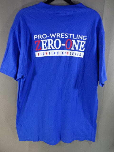 【スティーブ・コリノ 直筆サイン入り】ZERO-ONE ロゴ Tシャツ①(ブルー)