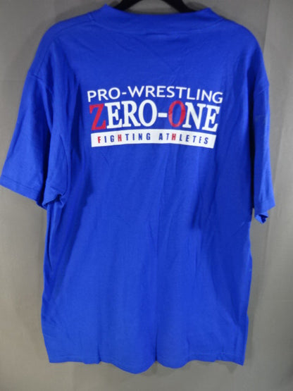 【スティーブ・コリノ 直筆サイン入り】ZERO-ONE ロゴ Tシャツ①(ブルー)