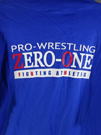 【スティーブ・コリノ 直筆サイン入り】ZERO-ONE ロゴ Tシャツ①(ブルー)