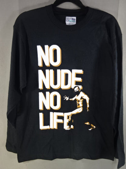 佐藤光留 NO NUDE NO LIFE ロングスリーブTシャツ①(ブラック)