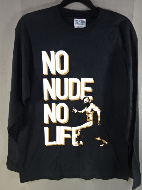 佐藤光留 NO NUDE NO LIFE ロングスリーブTシャツ①(ブラック)