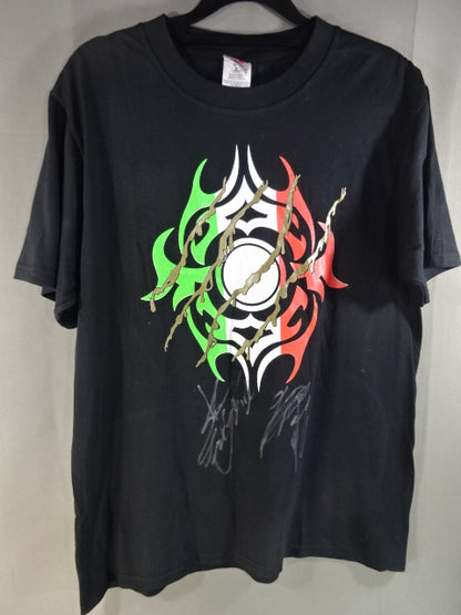 【2選手直筆サイン入り】東京愚連隊 ロゴ Tシャツ①(ブラック)