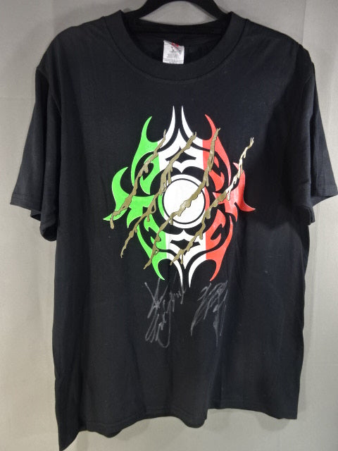 【2選手直筆サイン入り】東京愚連隊 ロゴ Tシャツ①(ブラック)