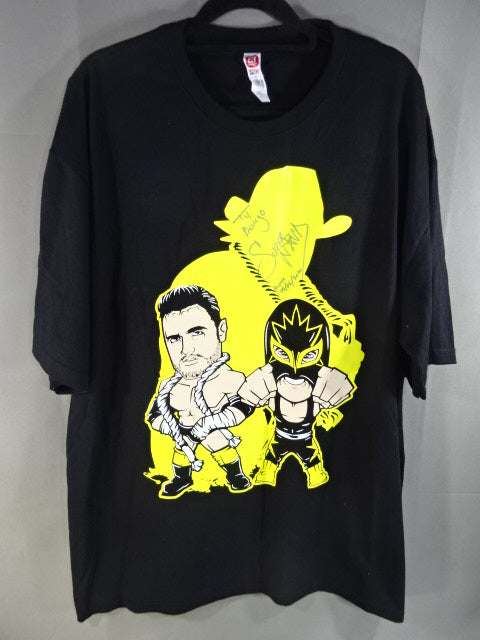 【スペル・ノバ 直筆サイン入り】テハノ・ジュニア×スペル・ノバ  イラスト Tシャツ