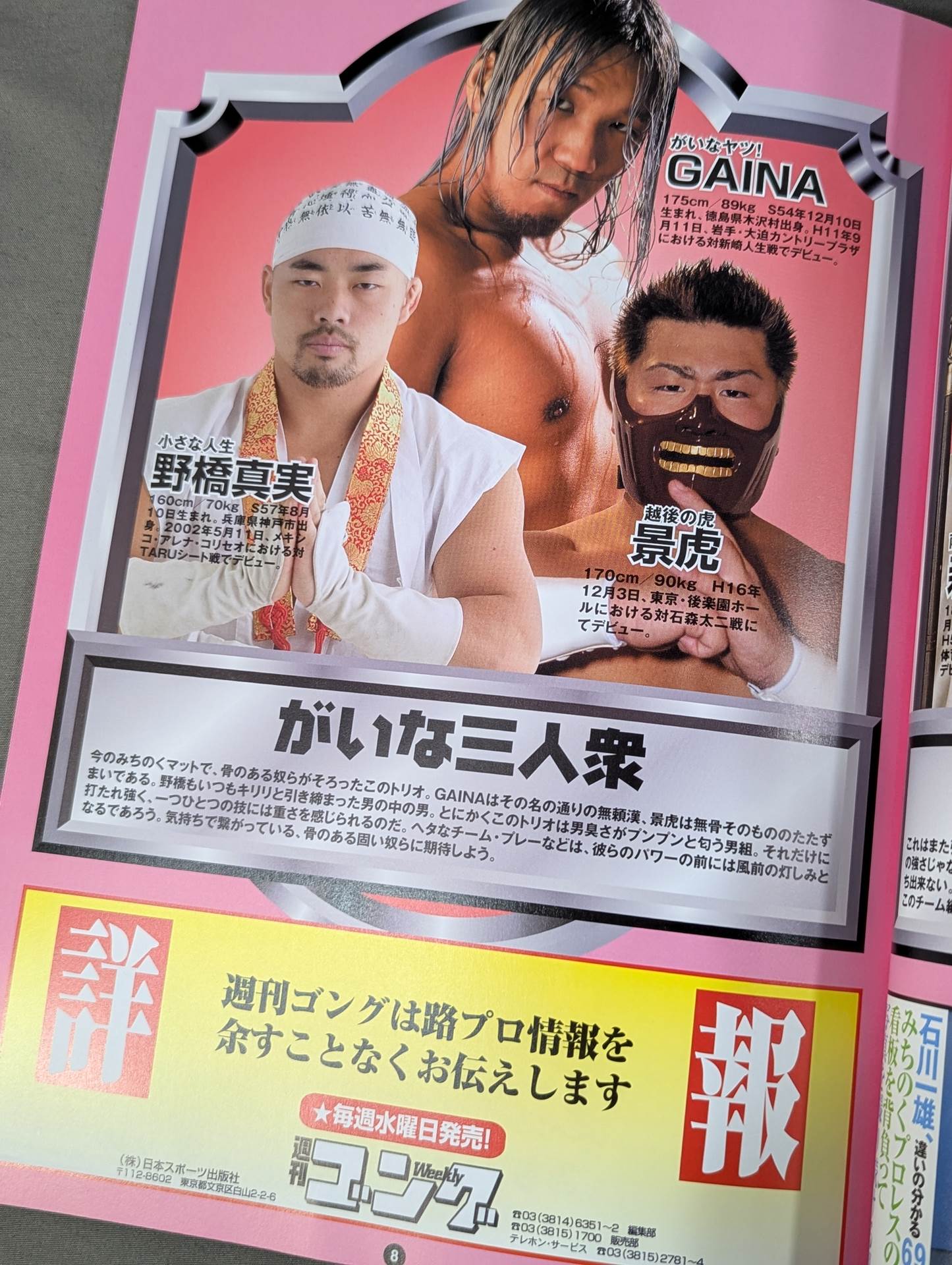 ◎レア◎みちのくプロレス◎1998.3.10大田区体育館大会パンフレット 9月20日(土)大田区総合体育館『WRESTLE PRINCESS Ⅵ』全9試合