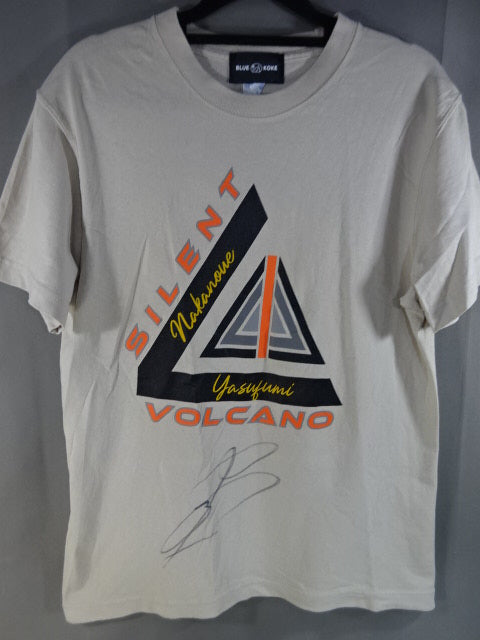 【直筆サイン入り】中之上靖文  SILENT VOLCANO Tシャツ②(ベージュ)
